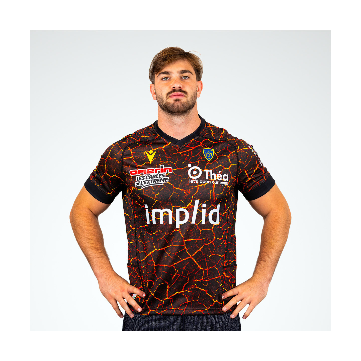 Asm Clermont Pull Noel Michelin Maillot Replica Europe 24/25 Avec