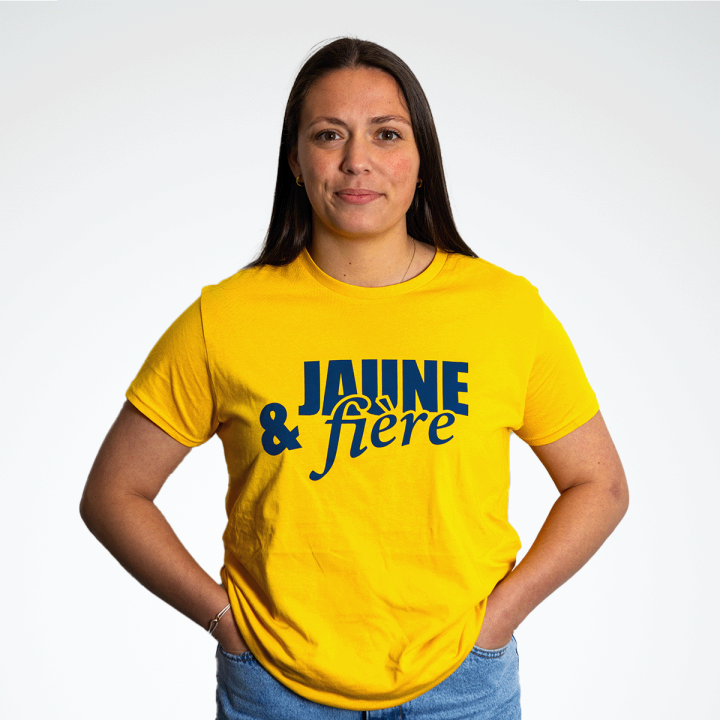 T-shirt Femme Jaune et Fière