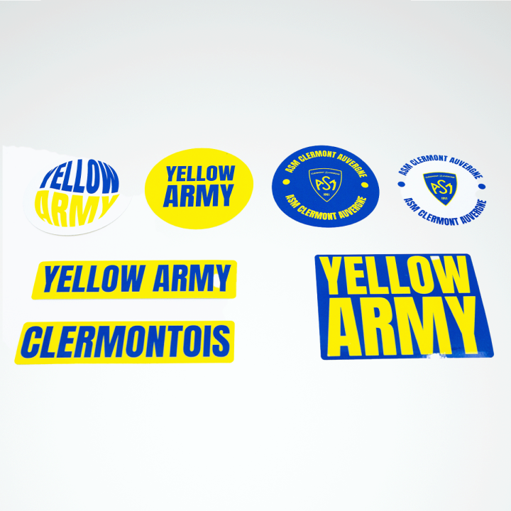 Autocollant rond Yellow Army