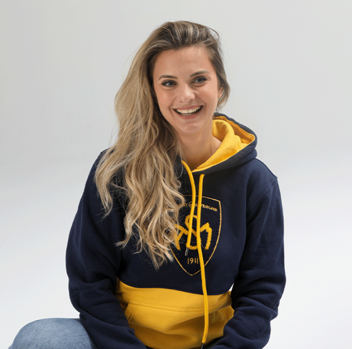 Sweat à capuche femme Bicol Logo ASM Clermont