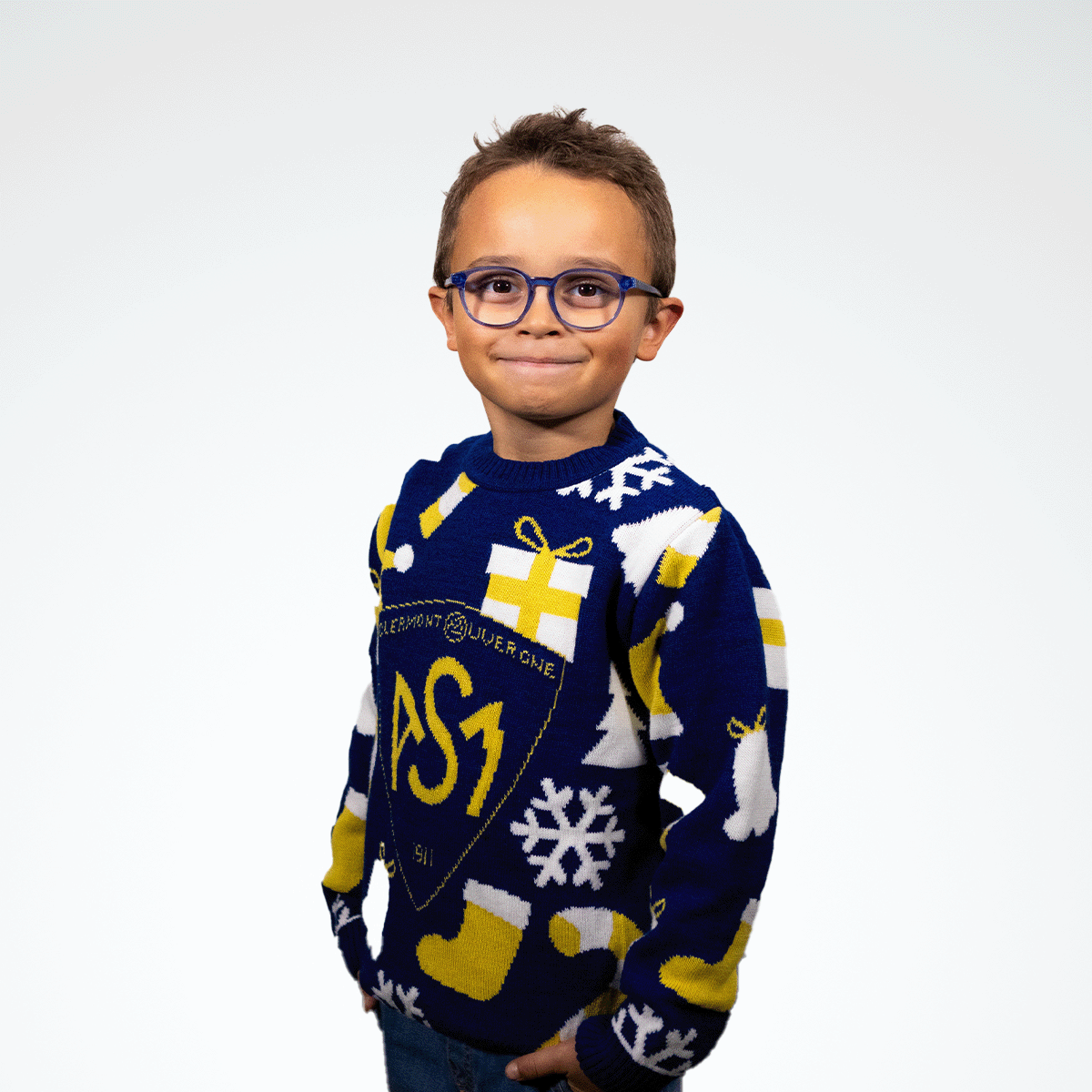 Pull De Noël Enfant Everton – Lumières Football – Bleu – Neuf Avec étiquettes